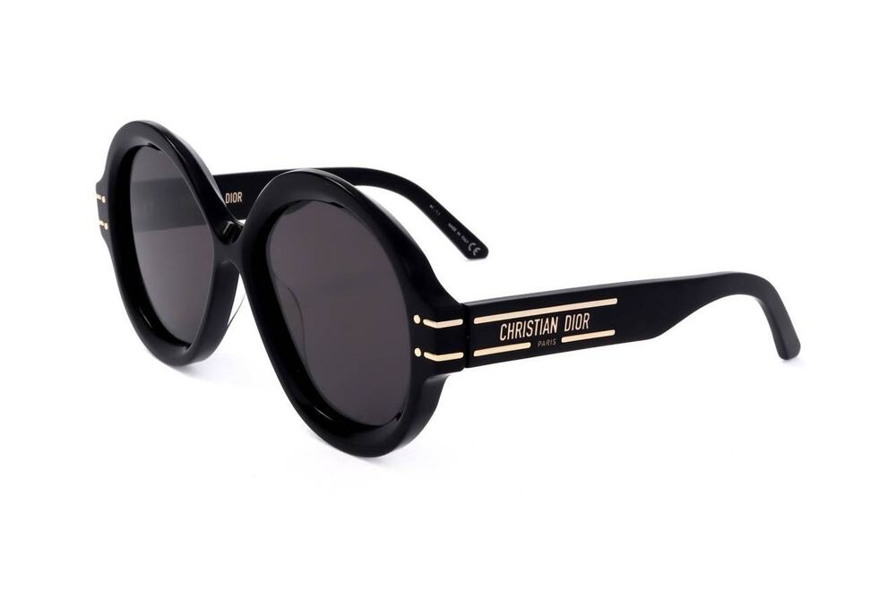 Christian Dior Sunglasses DIORSIGNATURE CD40048U 01A Black Round Gray Lens New